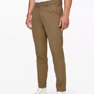 Lululemon Men's Commission Slim Fit Pant in Artifact Brown Size 34 Tall NWT